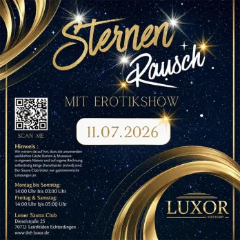 11.07.: Sternenrausch im Luxor Sauna Club