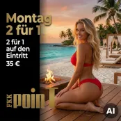 Montag: 2 für 1 im FKK Point