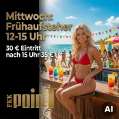 Mittwoch: Frühaufsteher 12 - 15 Uhr im FKK Point
