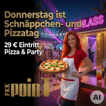 Donnerstag: Schnäppchen- und Pizzatag im FKK Point