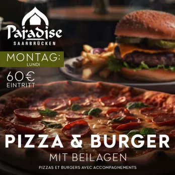 Jeden Montag Pizza&Burger im FKK Paradise