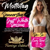 Just White Dessous+Early Bird im Flamingo Island